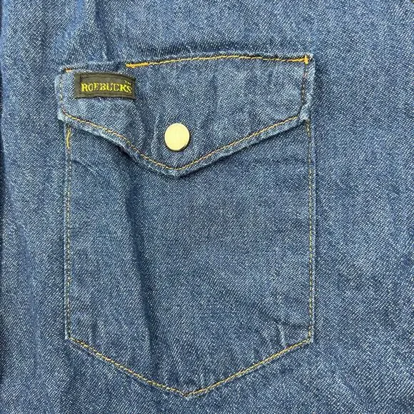 Vintage Roebucks Denim Pearl Snap Shirt